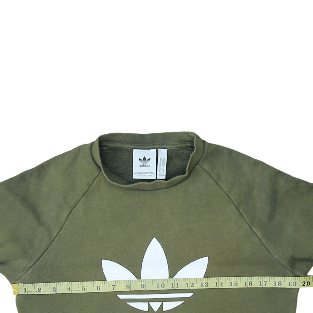 Adidas Men's Green Trefoil Logo Crew Neck Sweatshirt XS