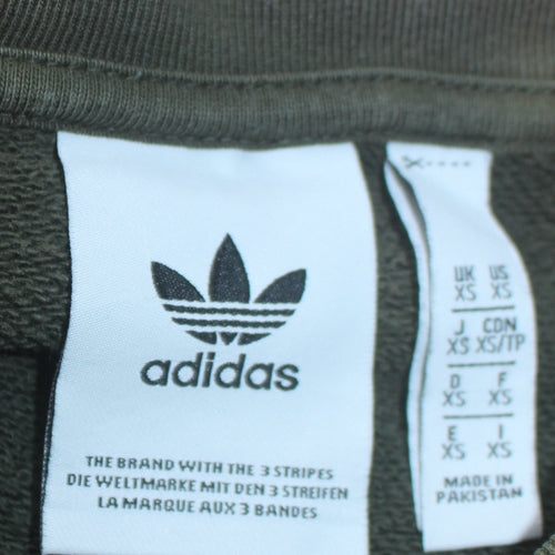 Adidas Men's Green Trefoil Logo Crew Neck Sweatshirt XS