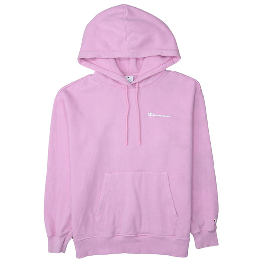 Champion Women Pink Large Pullover Hoodie Cotton Blend Casual