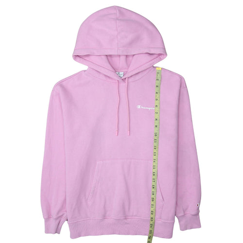 Champion Women Pink Large Pullover Hoodie Cotton Blend Casual