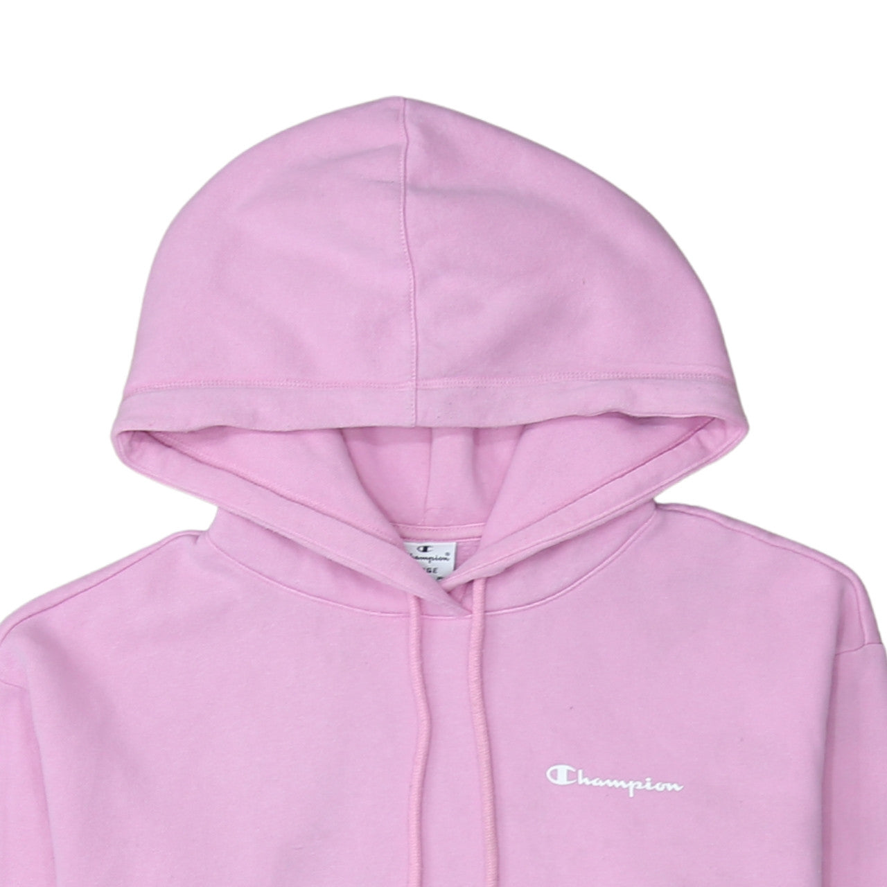 Champion Women Pink Large Pullover Hoodie Cotton Blend Casual