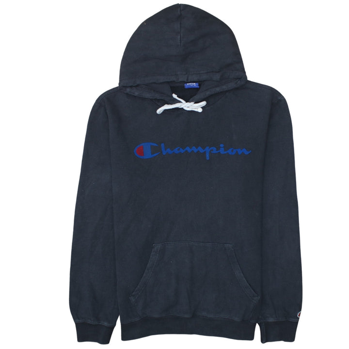 Champion Men's Black Medium Pullover Hoodie with Logo Front