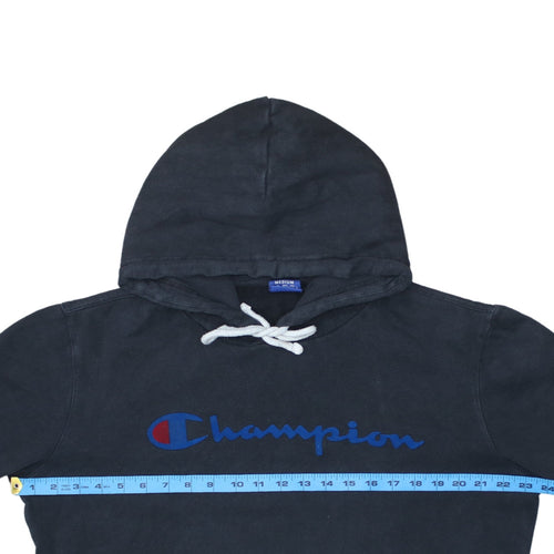Champion Men's Black Medium Pullover Hoodie with Logo Front