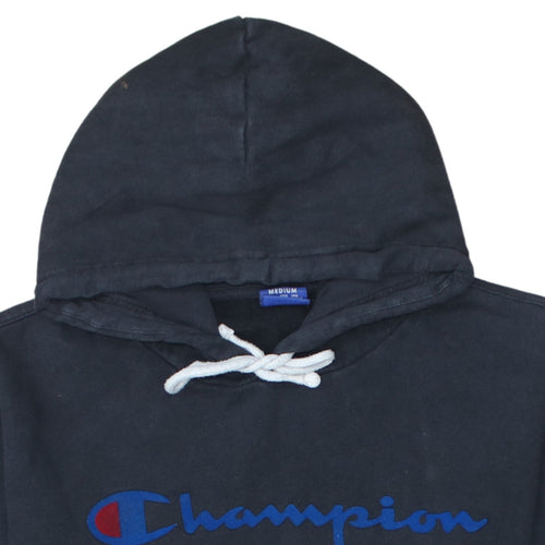 Champion Men's Black Medium Pullover Hoodie with Logo Front