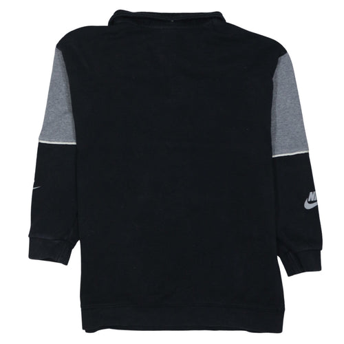 Nike Boys Black XL 1/4 Zip Fleece Sweatshirt with Logo and Pocket