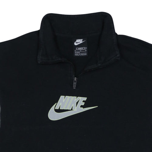 Nike Boys Black XL 1/4 Zip Fleece Sweatshirt with Logo and Pocket