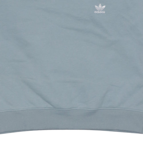 Adidas Women Blue Crew Neck Pullover Sweatshirt UK 12