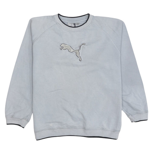 Puma Womens Light Grey Crew Neck Pullover Sweatshirt XL