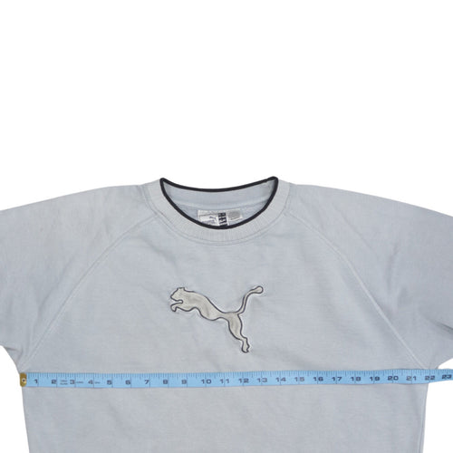 Puma Womens Light Grey Crew Neck Pullover Sweatshirt XL