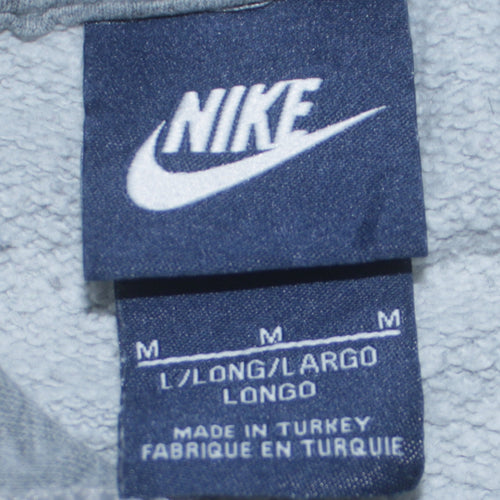 Nike Men's Grey Pullover Hoodie Size M Regular Fit Fleece