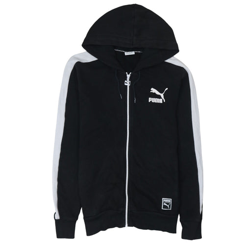 Puma Men’s Black Full Zip Hoodie Size S Sports Jersey Sweatshirt