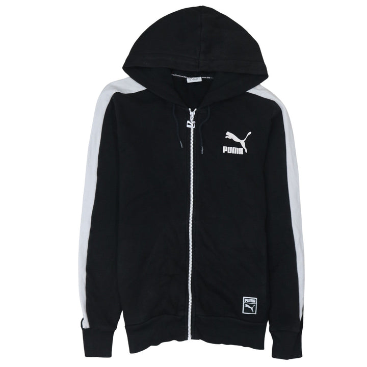 Puma Men’s Black Full Zip Hoodie Size S Sports Jersey Sweatshirt