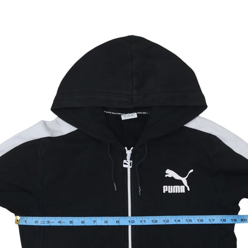 Puma Men’s Black Full Zip Hoodie Size S Sports Jersey Sweatshirt