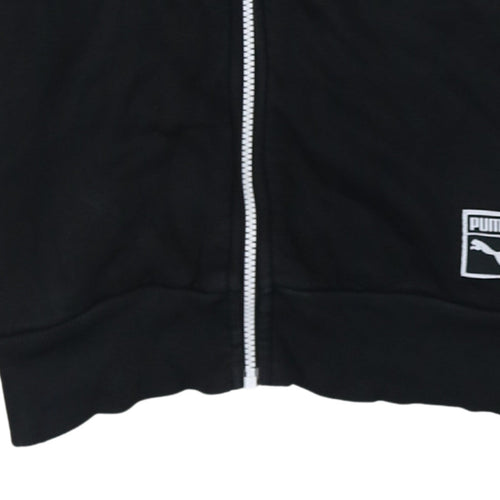 Puma Men’s Black Full Zip Hoodie Size S Sports Jersey Sweatshirt