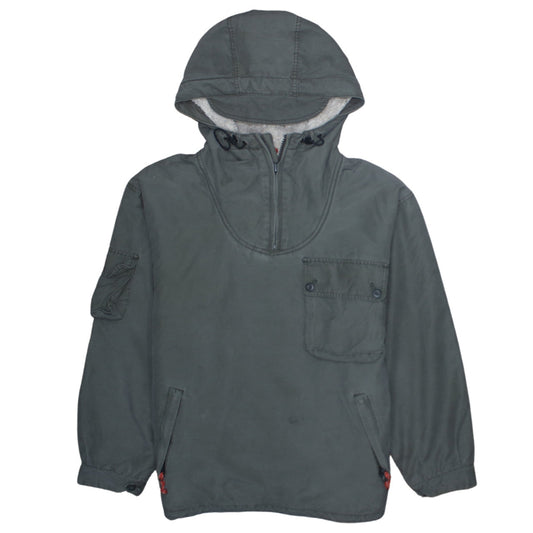 American Eagle Outfitters Mens Green Hooded Anorak Jacket Size M