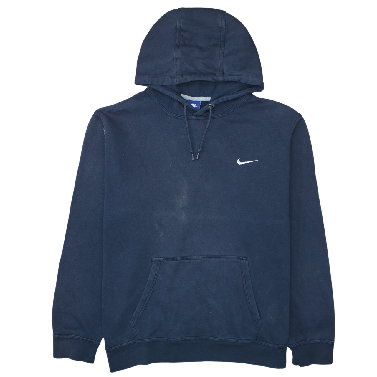 Nike Mens Blue Pullover Hoodie 2XL Embroidered Swoosh Fleece