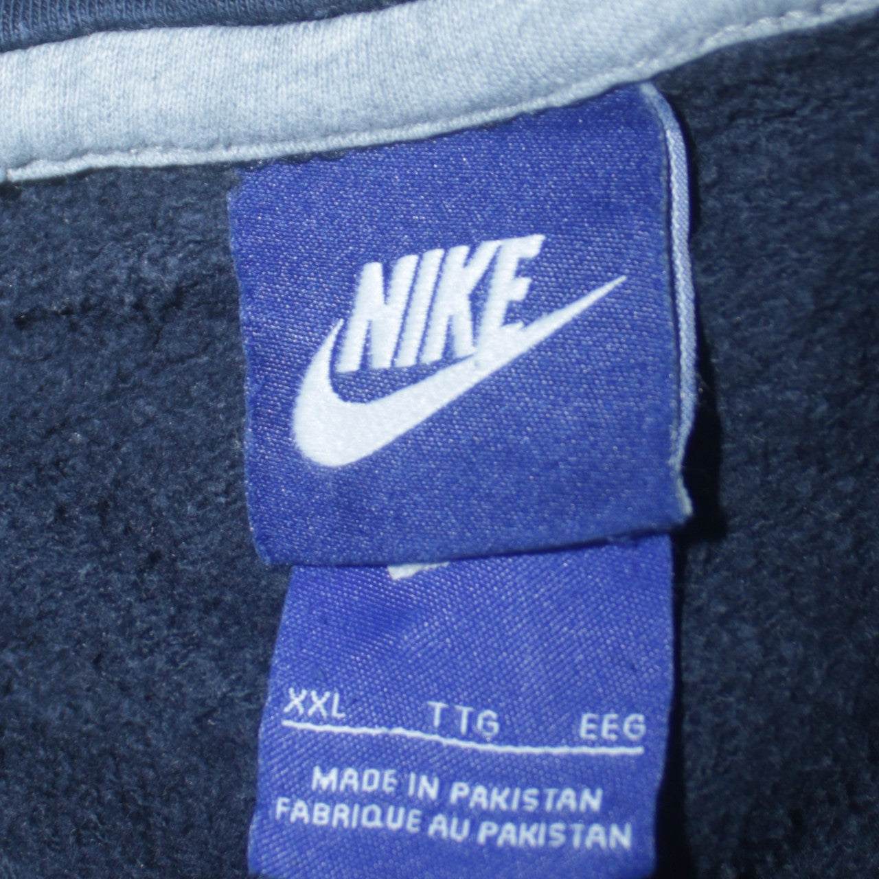 Nike Mens Blue Pullover Hoodie 2XL Embroidered Swoosh Fleece