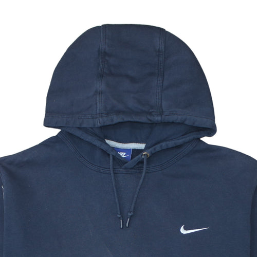 Nike Mens Blue Pullover Hoodie 2XL Embroidered Swoosh Fleece