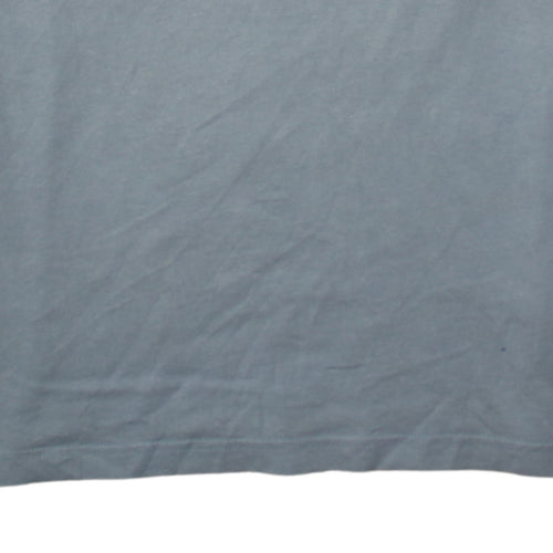 Adidas Men's Grey V-Neck Short Sleeve Cotton T-Shirt Size S