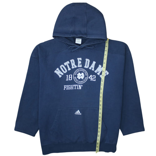 Adidas Men’s Blue Notre Dame Pullover Hoodie XL Fleece