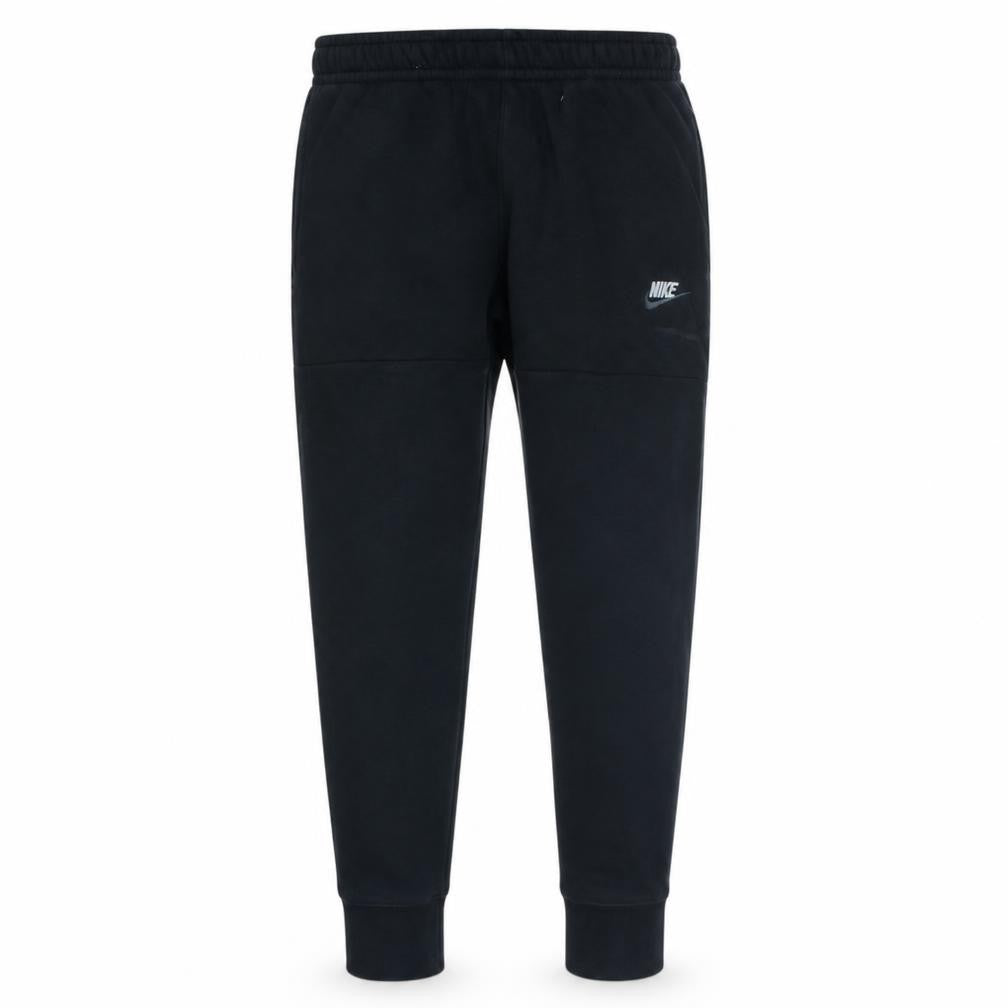 Front view of Nike Men's Black Fleece Jogger Sweatpants, size S, Regular Fit