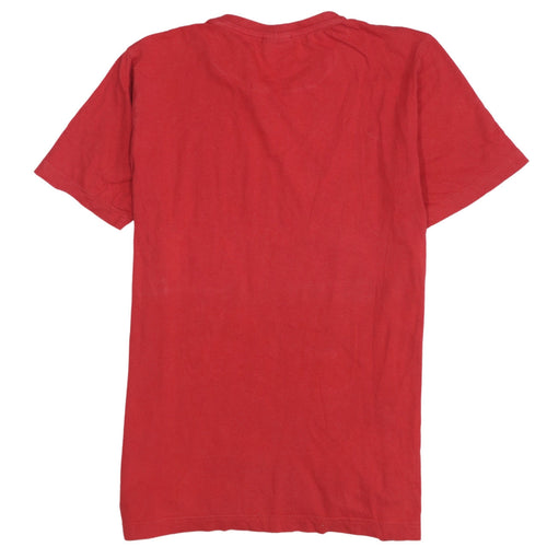 Puma Men's Red Cotton Graphic Logo Short Sleeve T-Shirt Size S
