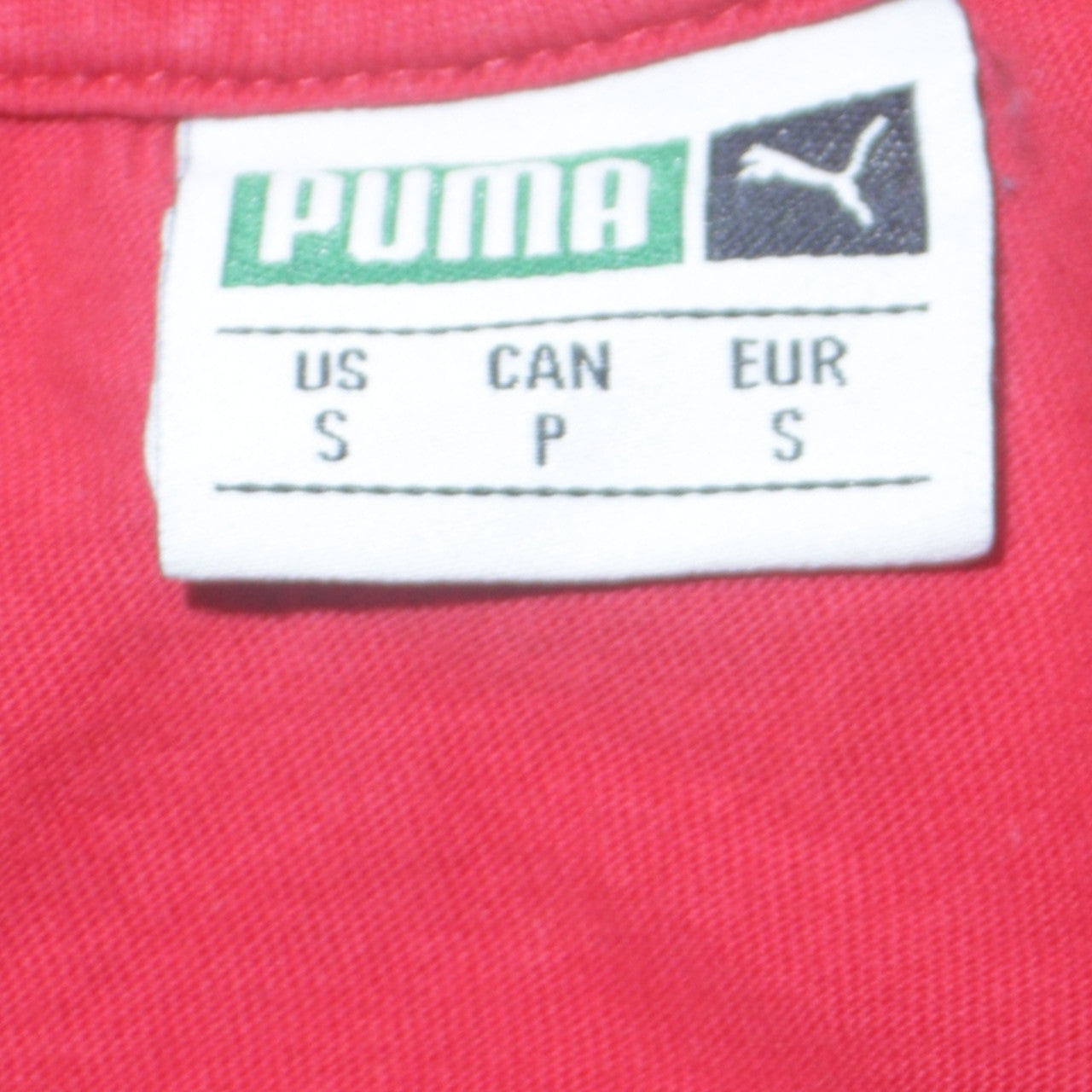 Puma Men's Red Cotton Graphic Logo Short Sleeve T-Shirt Size S