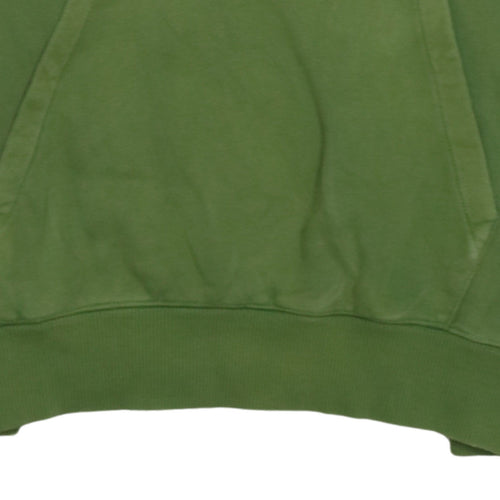 Champion Women’s Green Pullover Hoodie Size L Cotton Logo Sweatshirt