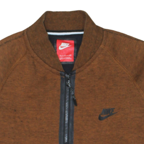 Nike Men's Brown Track Jacket Size S Full Zip Athletic Fit