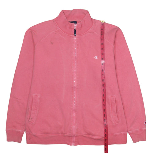 Champion Womens Pink Cotton Full Zip Track Jacket Size L