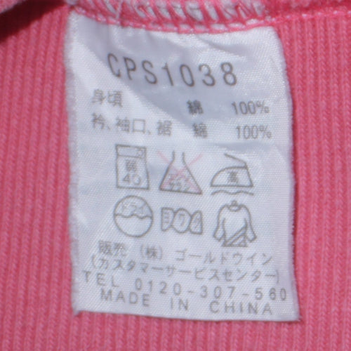 Champion Womens Pink Cotton Full Zip Track Jacket Size L