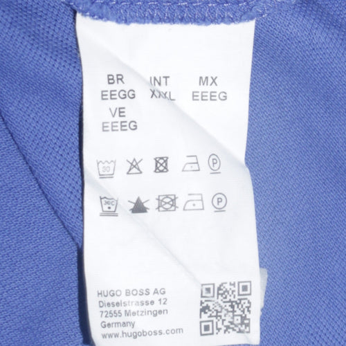 Hugo Boss Men's Blue 2XL Cotton Polo Shirt