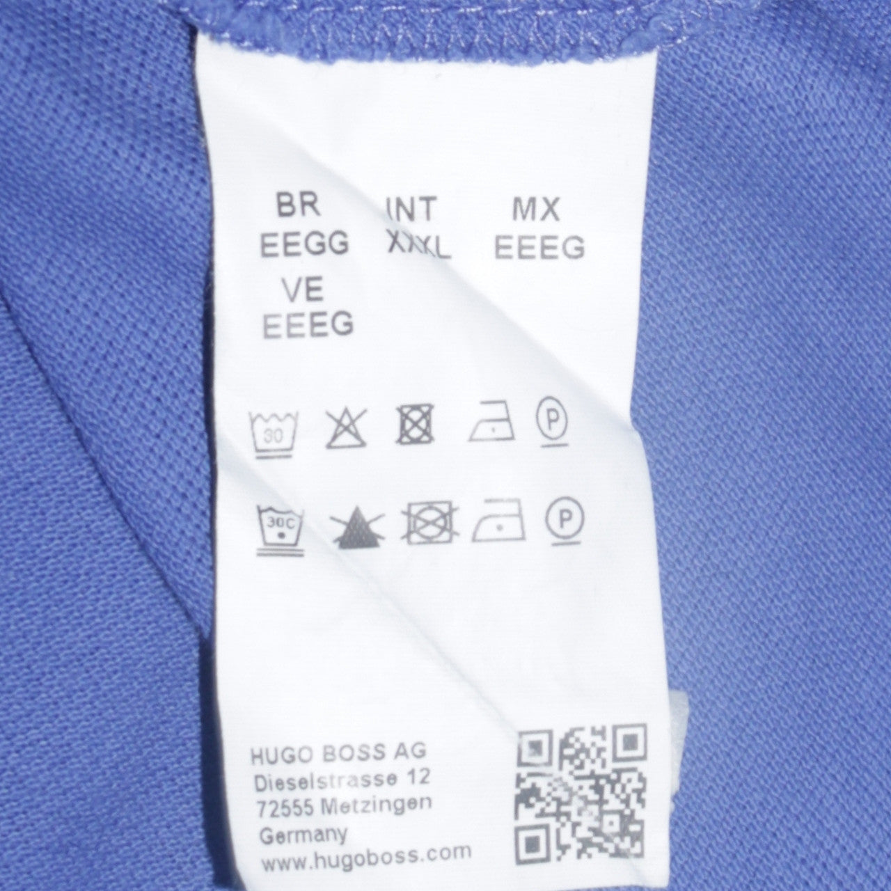 Hugo Boss Men's Blue 2XL Cotton Polo Shirt