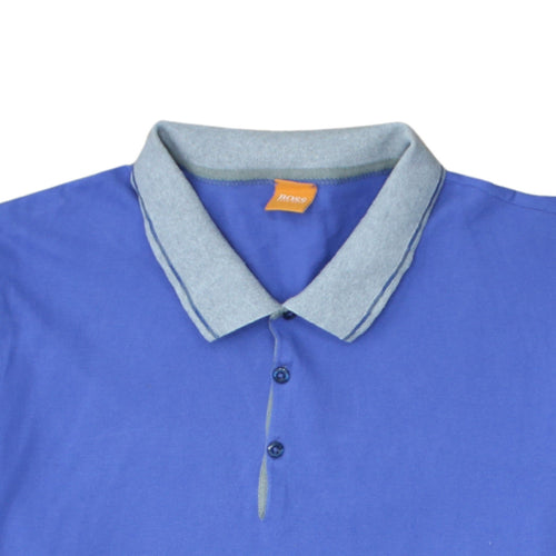 Hugo Boss Men's Blue 2XL Cotton Polo Shirt