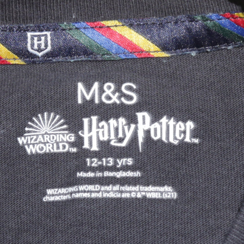 Marks and Spencer Boys Black Harry Potter Hogwarts Sweatshirt 12-13 Years