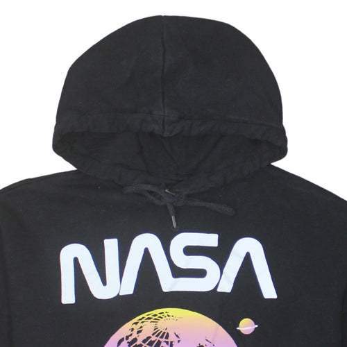 H&M Men’s Black NASA Pullover Hoodie Size S Graphic Space Logo