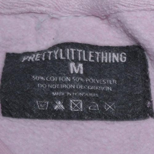 PrettyLittleThing Womens Pink Pullover Sweatshirt Size M Cotton Blend