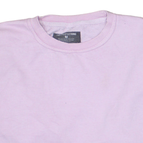 PrettyLittleThing Womens Pink Pullover Sweatshirt Size M Cotton Blend
