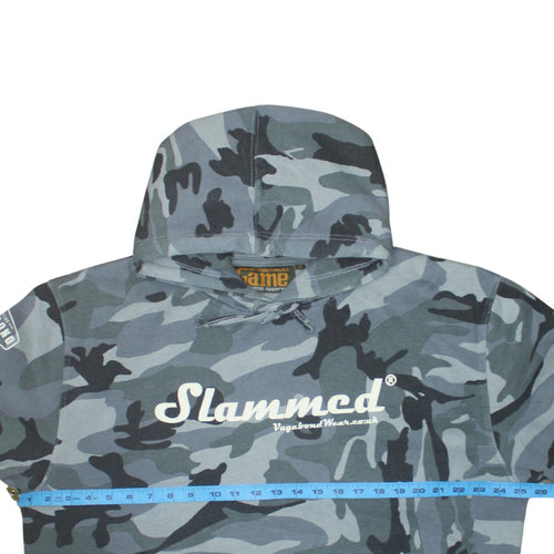 Game Slammed Mens Blue Camo Pullover Hoodie XL Hooded Sweatshirt