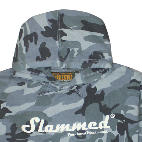 Game Slammed Mens Blue Camo Pullover Hoodie XL Hooded Sweatshirt