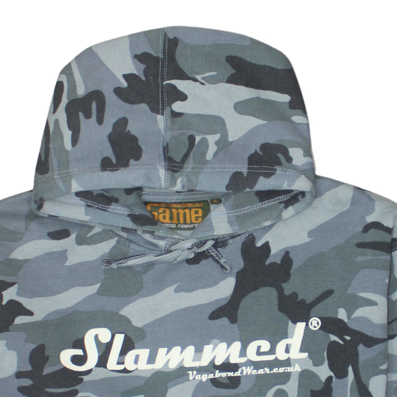 Game Slammed Mens Blue Camo Pullover Hoodie XL Hooded Sweatshirt
