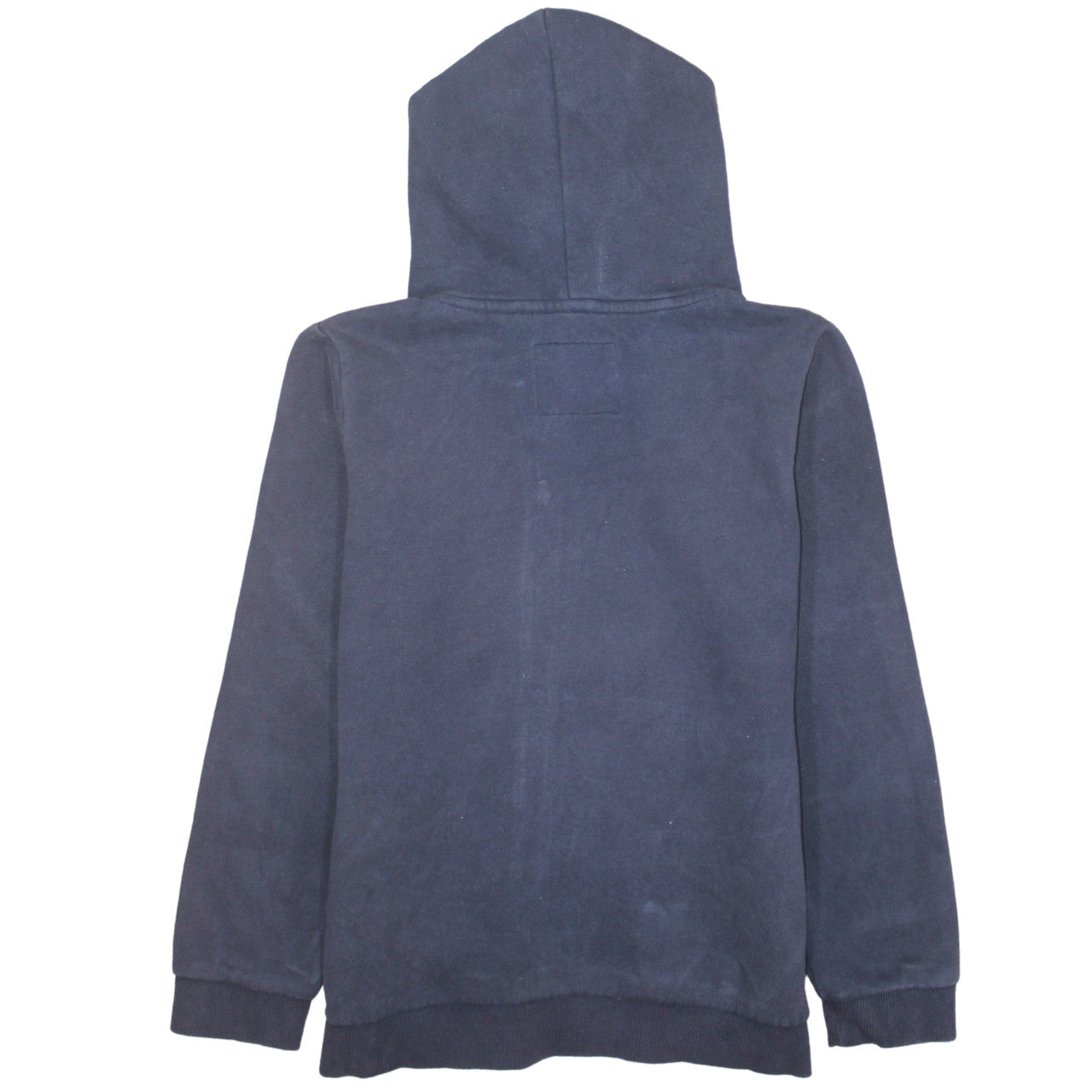 Superdry Womens Blue Full Zip Hoodie UK 12 Cotton Blend Casual