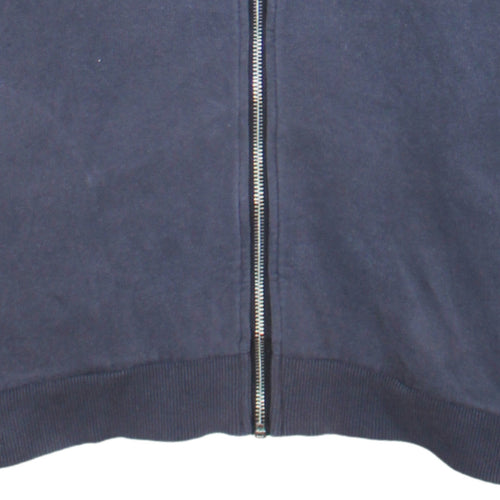 Superdry Womens Blue Full Zip Hoodie UK 12 Cotton Blend Casual