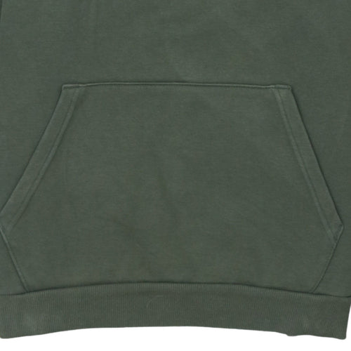 Puma Men's Green Pullover Hoodie Medium Sports Fleece Logo