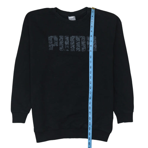 Puma Womens Black Size 12 Crew Neck Pullover Sweatshirt