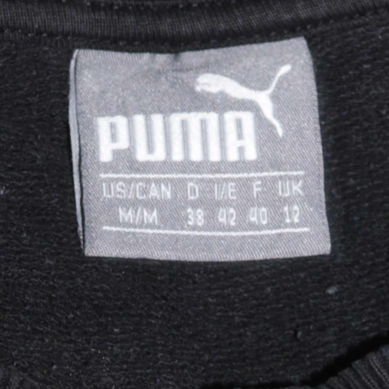 Puma Womens Black Size 12 Crew Neck Pullover Sweatshirt