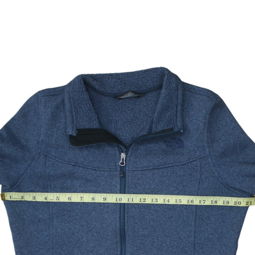The North Face Womens Blue Fleece Full Zip Jacket Size L