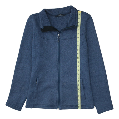 The North Face Womens Blue Fleece Full Zip Jacket Size L