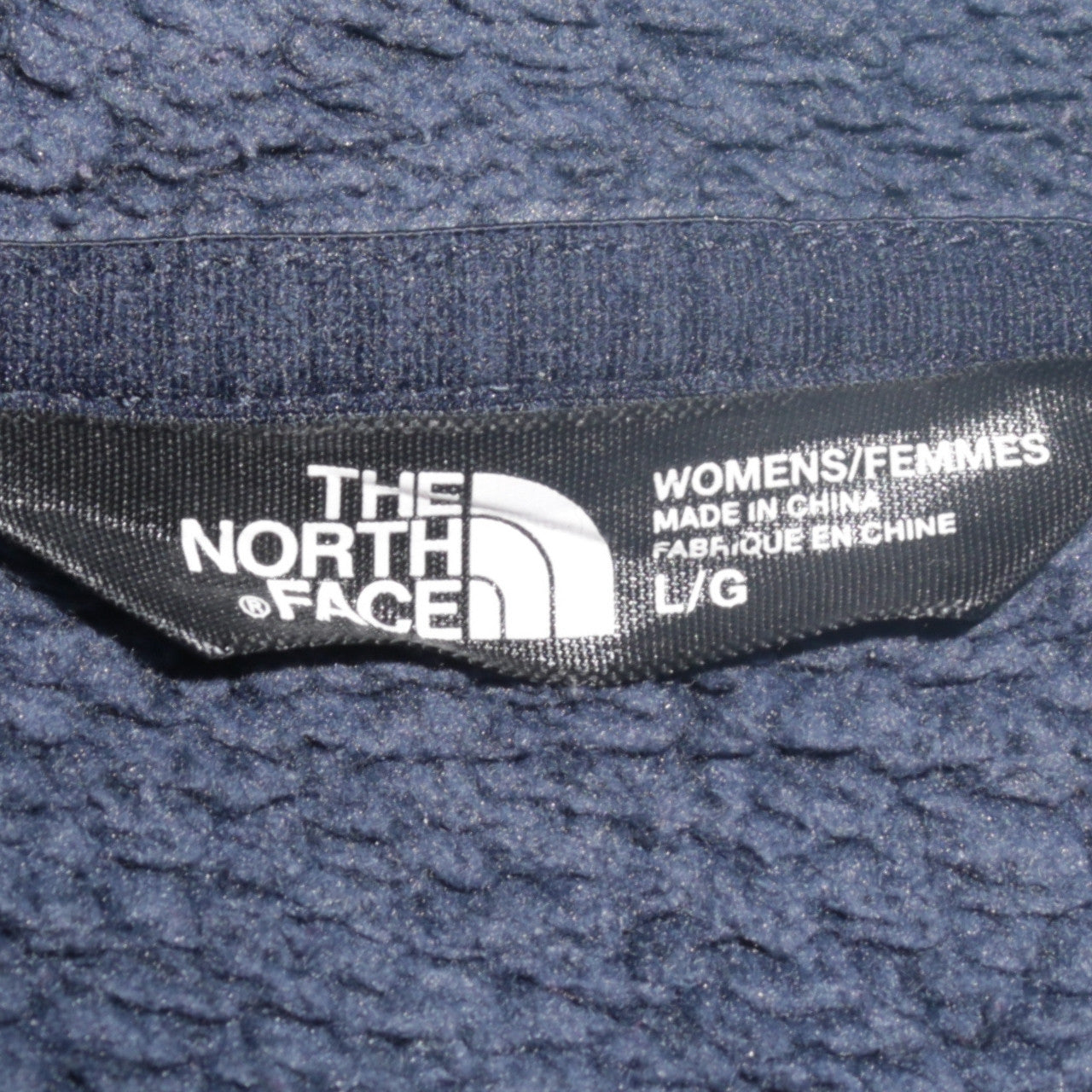 The North Face Womens Blue Fleece Full Zip Jacket Size L