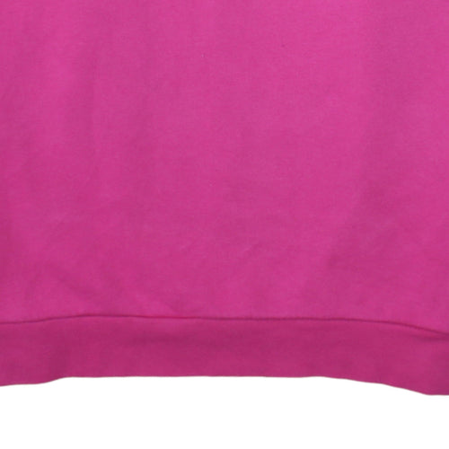 Adidas Women Pink Crew Neck Pullover Sweatshirt Size 12 Logo Casual